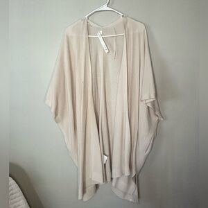 Lululemon | FLAWED Cream Open Front Cardigan size M/L